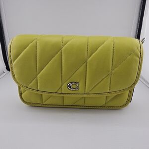 Coach Hayden Quilted Chartreuse Crossbody Bag